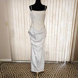 Pallas Athena White Embroidered Wedding Dress 14